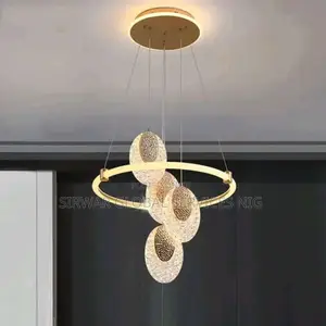 Blue and Warm White Dropping Chandelier 4+1