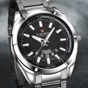 Naviforce Top Luxury Waterproof Calendar Silver Watch
