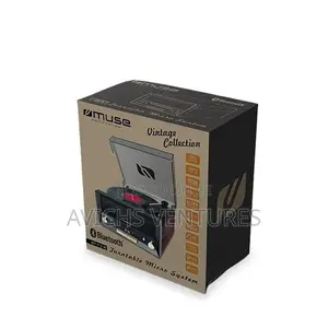 Muse Bluetooth Vintage Turntable Micro CD and Radio System