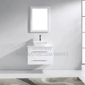 White Wall Hung Cabinet Basin Set