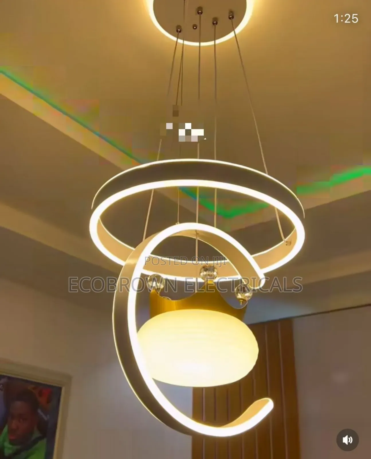 Crystal Crown Chandelier Fitting Light