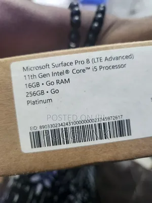 New Laptop Microsoft Surface Pro 8 16GB Intel Core I5 SSD 256GB