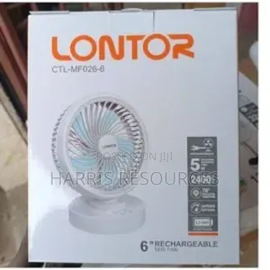 Lontor 6" Rechargeable Mini Smart -Rotating Fan- 2400mah