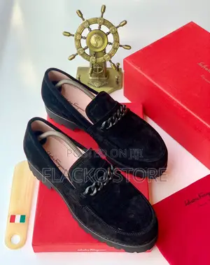 Original Salvatore Ferragamo Suede Loafers Shoes