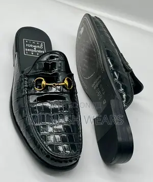 Italian Serpentini Leather Half Shoe