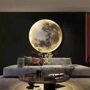 600mm Gray Moon Circular Porch Led Decoration Painting