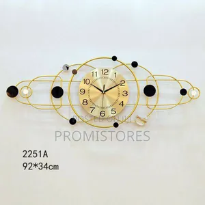 Non Ticking Modern Metal Quartz Decor Wall Clock