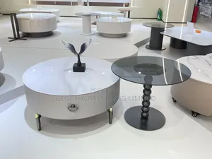 2in1 Marble and Glass Center Table