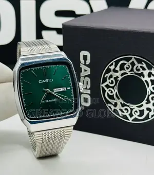 Casio Analogy With Day and Date Silver