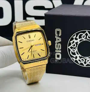 Casio Analogy With Day and Date Solid Gold Plated