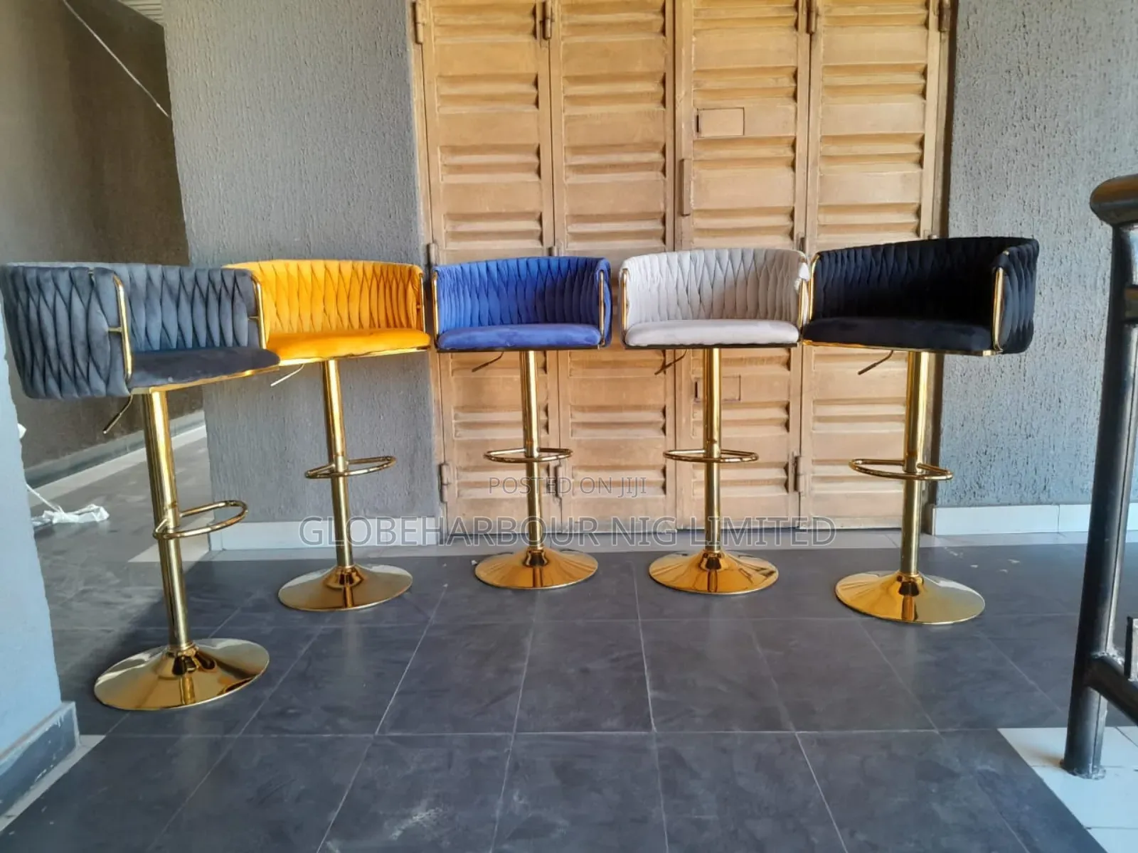 Golden Long Bar Stool