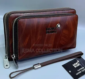 High Quality Portable Mont Blanc Leather Ampit Purse