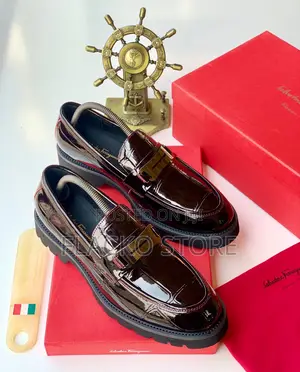Original Salvatore Ferragamo Patent Loafers Shoes