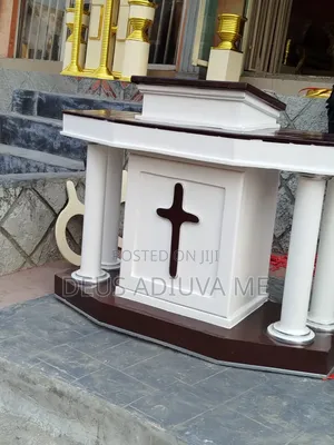 Modern Church Pulpit White and Brown
