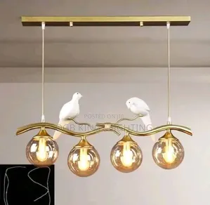 Modern Bird Kitchen Glass Chandelier Simple Dining Room