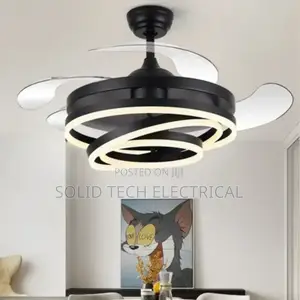 Led Fan Chandelier With Adjustable Lights