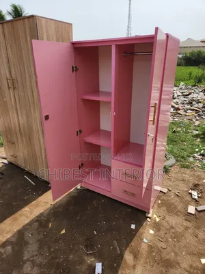 Brand New Pink Colour Wooden Wardrobe
