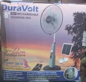 Duravolt Rechargeable 3 in 1 Solar Panel N 2bulbs 18" 12V 7A