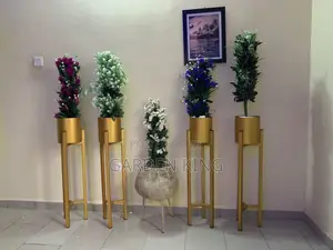 Iron Stand Indoor Planter and Natural Outdoor