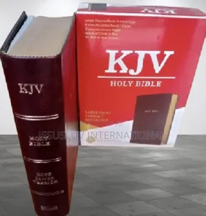 KJV Large Print Compact Reference Bible, Brown Leathertouch