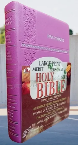 Holy Bible KJV Large Print Merit Reference Pink Leathersoft