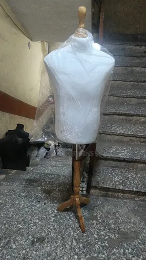 White Male Body Form With Wooden Tripod Base
