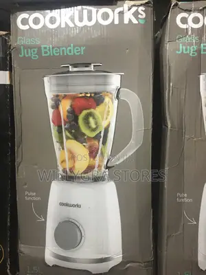 Cookworks 1.5l Glass Jug Blender Food Processor Smoothie Mix