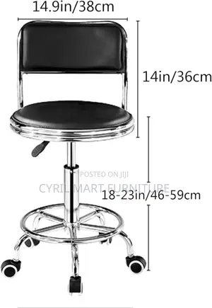 Bar Chair Red and Black Available