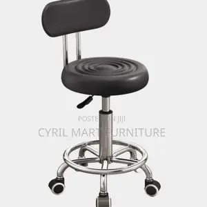 Bar Chair Black Color With Back Rest