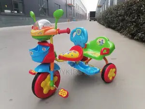 Kids" Pedal Bicycle 3-Wheel Balance Bike Double Seat