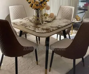 High Quality Marble Top Dining Table With 4 Chairs
