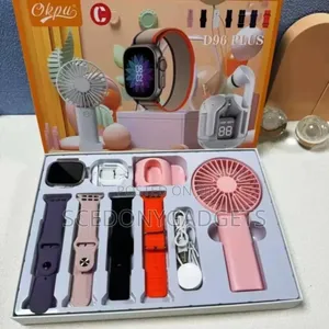 D96 Plus Smart Watch With Airpod and Hand Fan