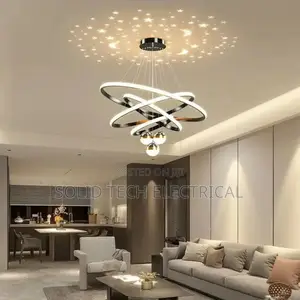 Led Chandelier With Star Reflexion