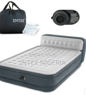 Intex Inflatable Queen Ultra Plush Headboard Airbed
