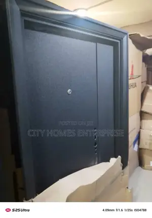 1200mm by 2100mm Plain Black Affordable Door