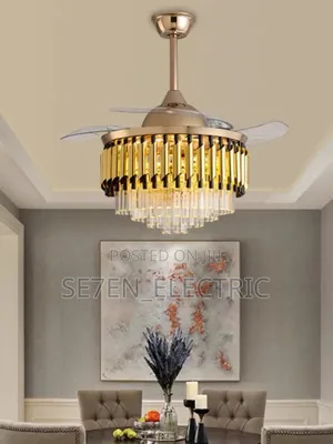 Crystal Chandelier Fan