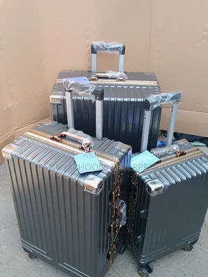 Darkgray Set of 3 Quality Aluminium Travelling Luggage Boxes