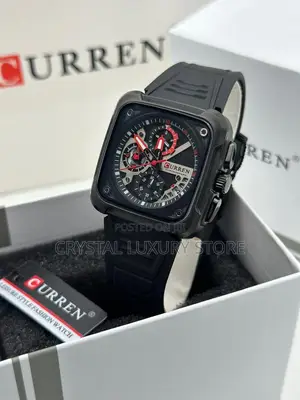 Curren Quality Men Rubber Strap Wristwatch