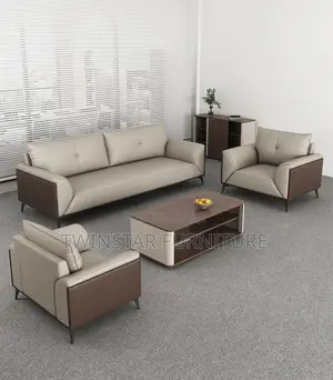 New Modern Executive Office Leather 5 Seaters Sofa Chair