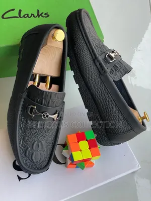 Men's Croks Leather All Black Loafers