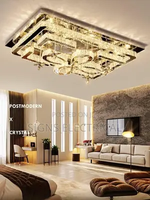 Luxury Silver Ceiling Lamp Living Room Modern