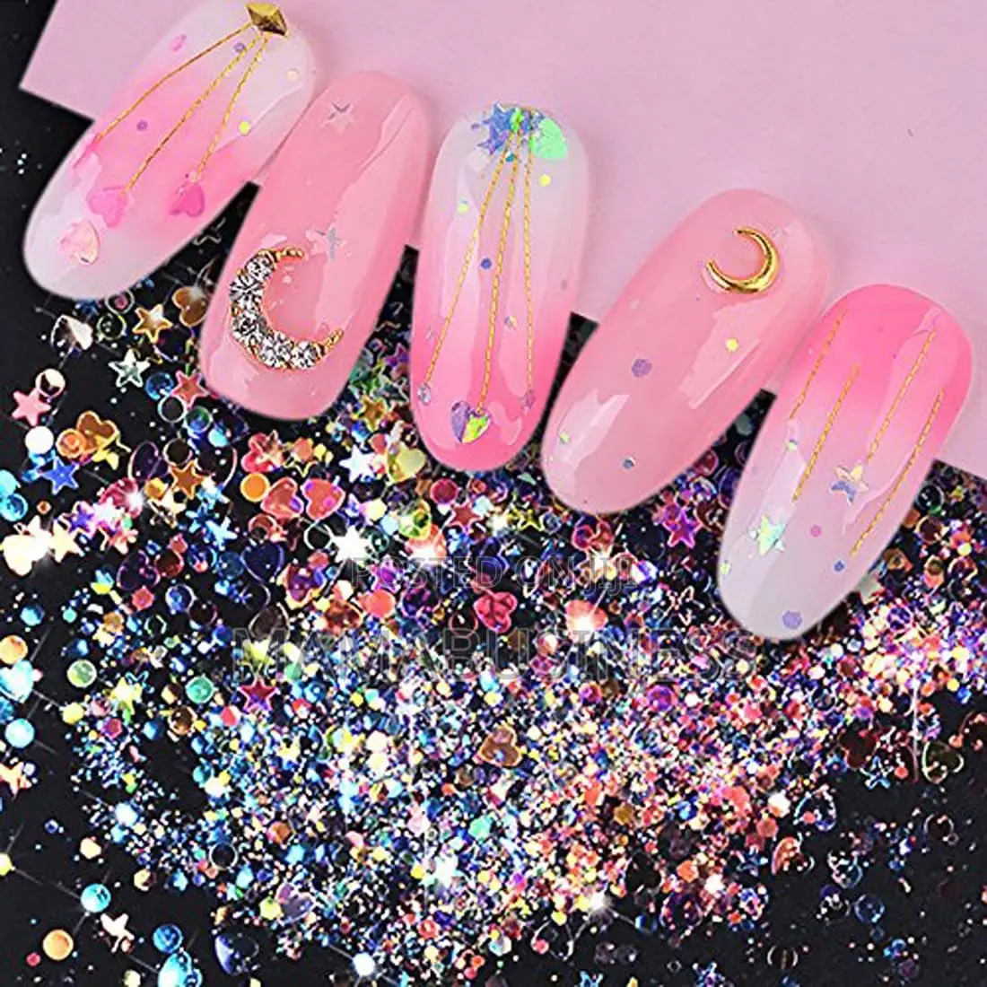 48pc Rhinestone Nail Glitter