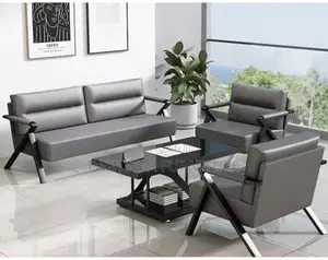 New Modern Leather 5 Seaters Sofa Chair