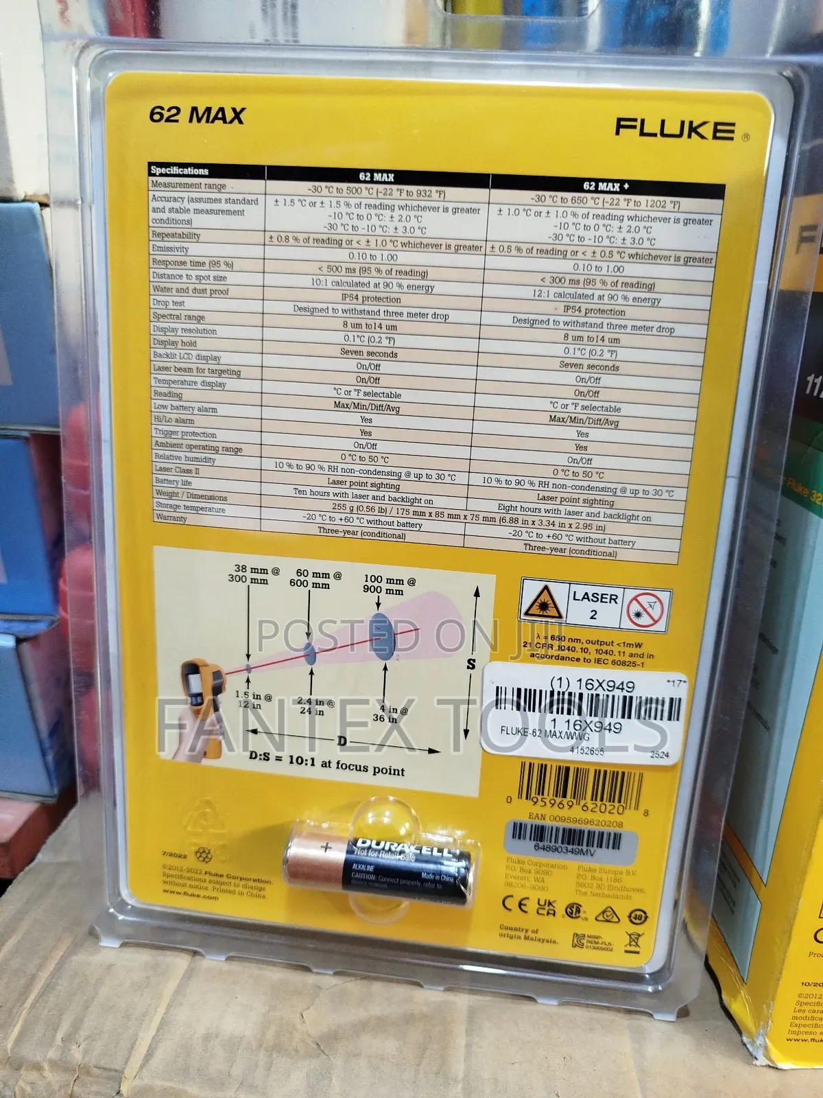 Fluke Infrared Thermometer 62 Max