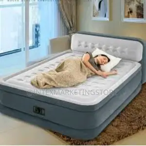 Intex Inflatable Queen Ultra Plush Headboard Airbed