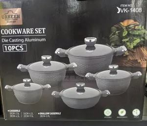 UAKEEN 10pcs Die Cast High Quality Aluminium Cookware Set