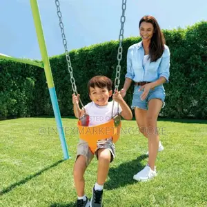 Sturdy Colorful Garden Swing 2-in-1 Intex