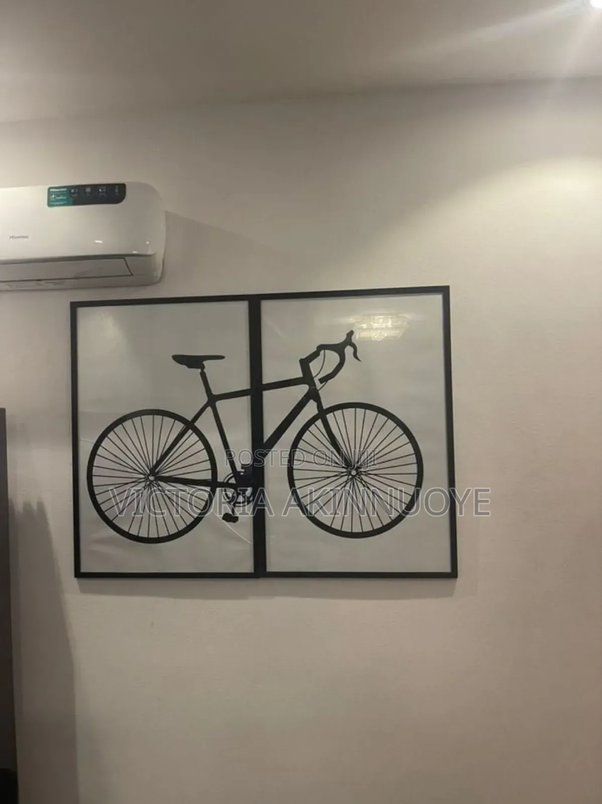 Bicycle Design Acrylic Canvas Frame