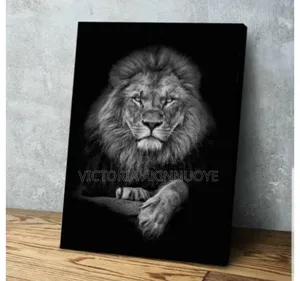Lion Design Black Decorative Wall Frame