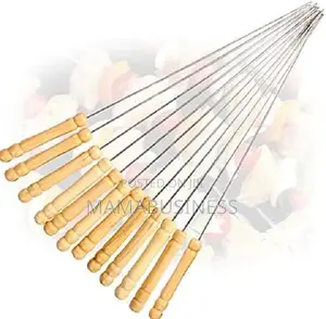 12pcs Stainless Steel Barbecue Skewers